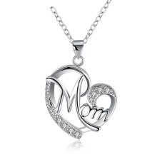 Gifts for Mom Mother Necklace Pendant Sterling Silver for Women Love Heart Mom Birthday Gifts